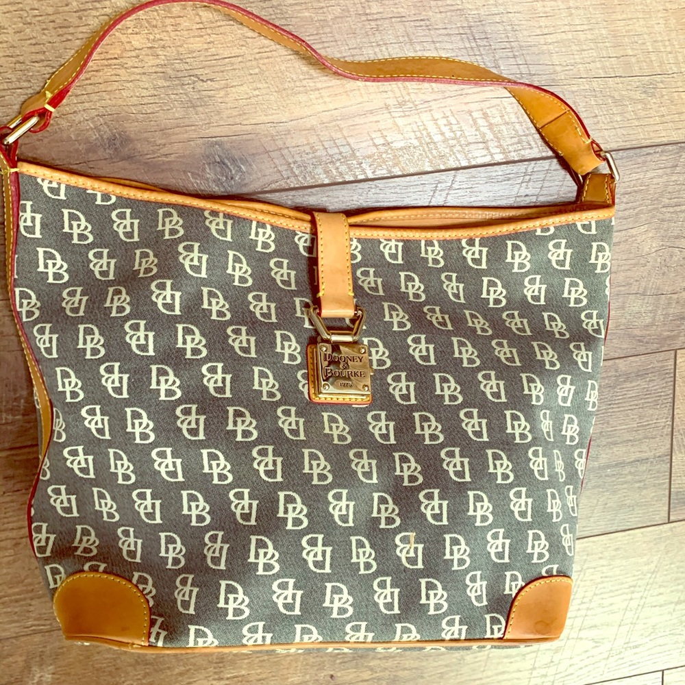 Dooney & Bourke  Leather Trim Handbag